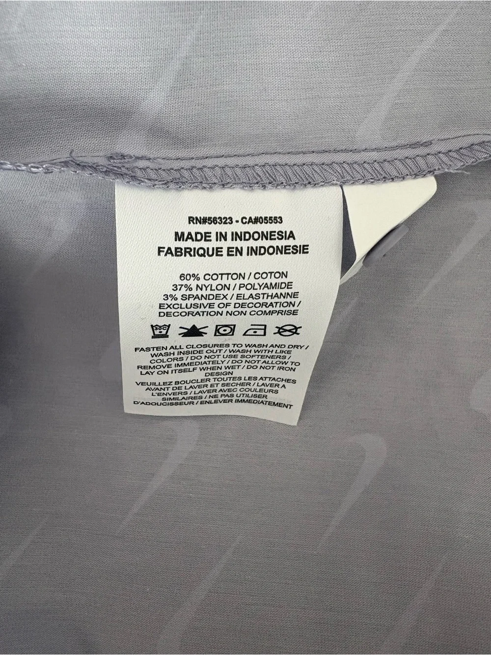Nike Women’s  Short Sleeve Sportswear Shirt - Light Gray/Purple with Swoosh M